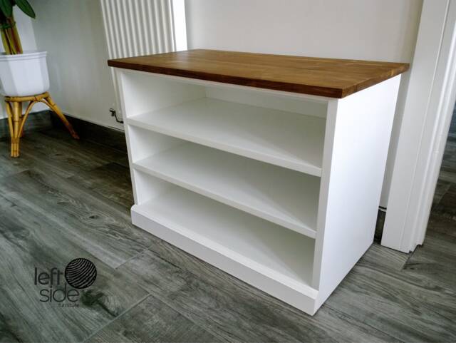 Shoe Bench Cabinet With Adjustable Storage Shelves, Small Shelving Unit Hallway Cupboard Rack For Hall Living & Dining Room Or Study - image 1