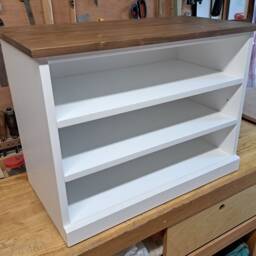 Shoe Bench Cabinet With Adjustable Storage Shelves, Small Shelving Unit Hallway Cupboard Rack For Hall Living & Dining Room Or Study - thumbnail 3