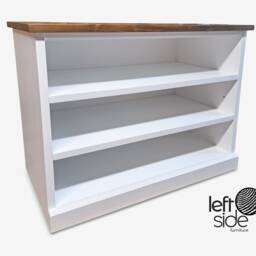 Shoe Bench Cabinet With Adjustable Storage Shelves, Small Shelving Unit Hallway Cupboard Rack For Hall Living & Dining Room Or Study - thumbnail 2