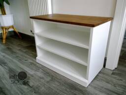 Shoe Bench Cabinet With Adjustable Storage Shelves, Small Shelving Unit Hallway Cupboard Rack For Hall Living & Dining Room Or Study