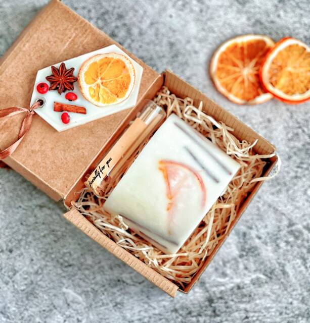 Birthday Gift Box, Candle Box, Gift Hamper For Her, Housewarming Gift, Gift Set Her, Vegan Gift, Scented Candle Box, Botanical - image 1