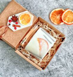Birthday Gift Box, Candle Box, Gift Hamper For Her, Housewarming Gift, Gift Set Her, Vegan Gift, Scented Candle Box, Botanical - thumbnail 1
