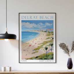 Delray Beach Poster, Print, Florida Travel Art, Art - thumbnail 1