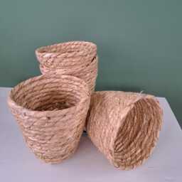 Natural Woven Basket Planter - thumbnail 1