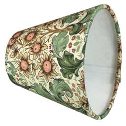 William Morris Candle Clip Lampshade With Orchid Buttercup Cream Fabric, Chandelier Lampshades, On - thumbnail 2