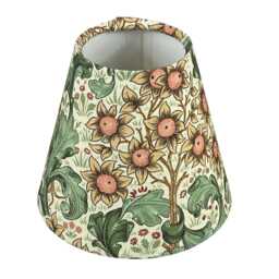 William Morris Candle Clip Lampshade With Orchid Buttercup Cream Fabric, Chandelier Lampshades, On - thumbnail 1