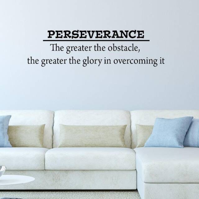 Perseverance ~ The Greater Obstacle, Glory Wall Decal Inspirational Quote Vwaq-3023 - image 1