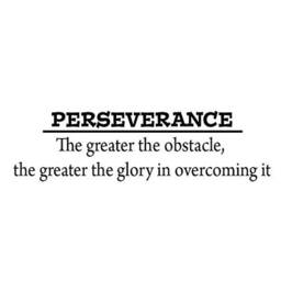 Perseverance ~ The Greater Obstacle, Glory Wall Decal Inspirational Quote Vwaq-3023 - thumbnail 2