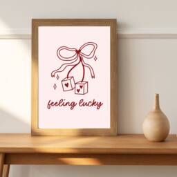 Girly Art Print - Cowgirl Lucky Girl A4 A5 Wall Reading Nook Soft I'm Just A - thumbnail 3