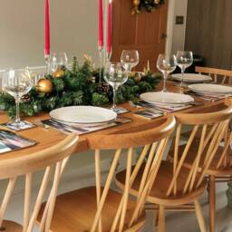 Bespoke Farmhouse Oak Dining Table - Handmade Traditional Solid Table, UK Made - thumbnail 4