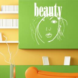 Beauty Woman Girl Face Salon Barbershop Spa Wall Sticker Vinyl Mural Decal Home House Apartment Art Decor Free Shipping L101 - thumbnail 1