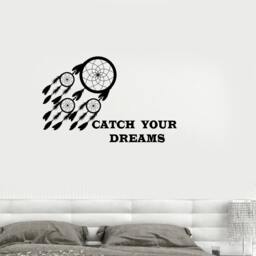 Wall Vinyl Decal Bedroom Decor Dreamcatcher Catch Your Dreams Ethnic Modern Home - #1023Di - thumbnail 3