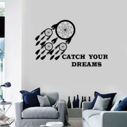 Wall Vinyl Decal Bedroom Decor Dreamcatcher Catch Your Dreams Ethnic Modern Home - #1023Di - thumbnail 2
