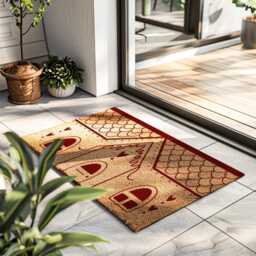 Handmade Christmas Gingerbread House Doormat - Festive Holiday Decor Gift Welcome Mat - thumbnail 2