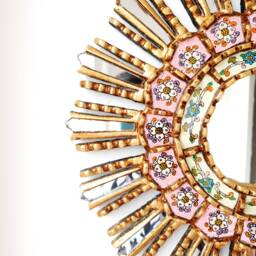 "Peruvian Mirrors ""Lime Pink 40cm" - thumbnail 2