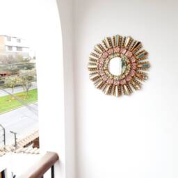"Peruvian Mirrors ""Lime Pink 40cm" - thumbnail 3