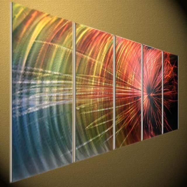 Abstract Metal Wall Art Aluminum Sculpture, Modern Tree Painting - image 1