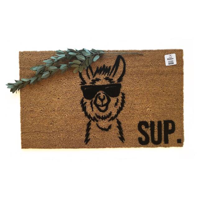 Funny Llama Doormat - Sup Welcome Mat Quirky Front Door Rug Animal Lover Gift Boho Pet Cute Porch Decor Cool - image 1