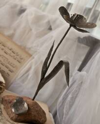 Metal Flower Sculpture, Tulip By The Steel Style Things, 6Th Iron Anniversary