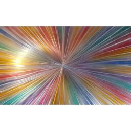 Modern, Abstract, Contemporary Metal Wall Art, 3D Effect, By R Toomer Art. Titled Rainbow Burst. Multi Coloured. Indoor/Outdoor - thumbnail 3