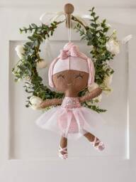 Felt Ballerina Hanging Decoration - Handmade Nursery Decor Kids - thumbnail 1