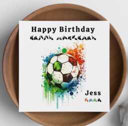 Personalised Football Birthday Card Bsl Card, Footballer Coach Thank You, Bsl You Football, Coach - thumbnail 1