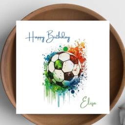 Personalised Football Birthday Card Bsl Card, Footballer Coach Thank You, Bsl You Football, Coach - thumbnail 3