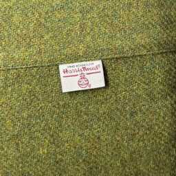 Harris Tweed Olive Footstool With Steel Hairpin Legs - thumbnail 2