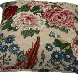Colefax & Fowler Jardine Red/Green Cushion Cover Pillow Double Sided - thumbnail 3