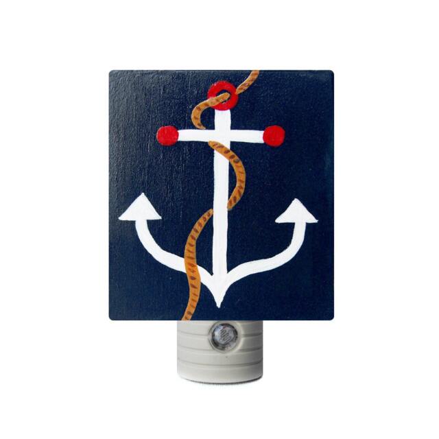 Night Light - Custom Hand Painted Children's Soft Led with Automatic Sensor Nautical Ocean Anchor Or Any Theme - image 1