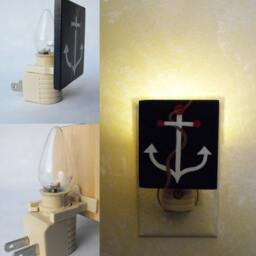 Night Light - Custom Hand Painted Children's Soft Led with Automatic Sensor Nautical Ocean Anchor Or Any Theme - thumbnail 2