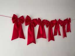 Decorative Bow Garland & Wall Decor For Nursery Room Cot Decoration Baby Shower - thumbnail 1