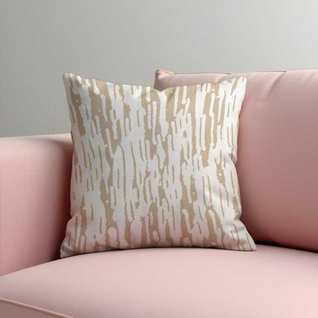 Brush Stroke Throw Pillow Cover, Metallic Abstract Cushion Case For Sofa Or Bed, Modern Chic Home Decor Accent - image 1