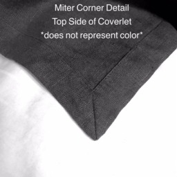 True Brown Linen Coverlet - Solid Bedspread Made To Order in The Usa Summer Bedding - thumbnail 3