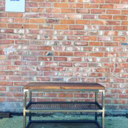 Shoe Rack - Industrial Metal Shoe Rack -Shoe Store Wooden Organiser - thumbnail 4