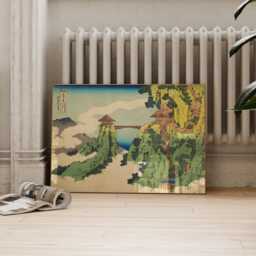 Hokusai Print Hanging-Cloud Bridge, Mount Gyodo - Japanese Art Gicl??e - thumbnail 3