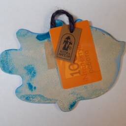Ceramic Mini-Wall Cat With Bird. Funny Cat. Wall Art. Hanging. Hand Made Ceramics. Wall Hanging Decor - thumbnail 3