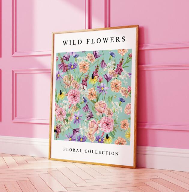 Floral Colourful Prints, Collection Wild Flower Poster, Boho Home Decor, Plant Wall Art, Living Room 1094 - image 1