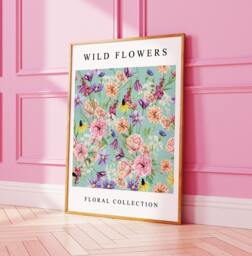 Floral Colourful Prints, Collection Wild Flower Poster, Boho Home Decor, Plant Wall Art, Living Room 1094 - thumbnail 1