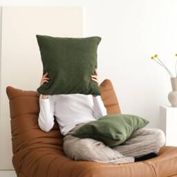 Cream Color Linen Throw Pillow Cover, Thick & Soft Case, Any Custom Size, Comfy Cushion Many Options, 18x18 - thumbnail 3