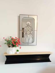 Art Nouveau Stain Glass Effect Mirror, Wall Art, Deco Mirror - thumbnail 1