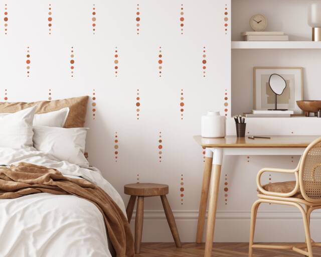 Boho Dot Wall Decals - Removable Stickers, Minimalist Geometric Art, Nursery Decor, Kids Room Decor - image 1