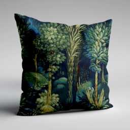 Forbidden Forest Velvet Cushion Handmade Botanical Scatter Cushion - thumbnail 2
