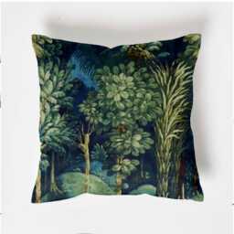 Forbidden Forest Velvet Cushion Handmade Botanical Scatter Cushion - thumbnail 1