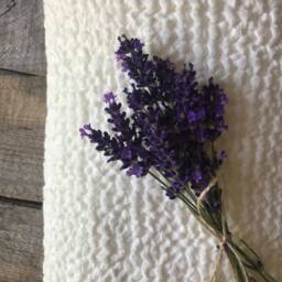 Soft Linen Waffle Bath Towel in Off White/Soft & Fluffy Towels/Quality Spa Towel/Absorbent Linen Blend Towels/ - thumbnail 3