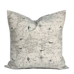 Two Quality Premier Pillow Covers, Cushion, Decorative Throw Pillow, Off White Accent Air Plane Travel Case - thumbnail 2