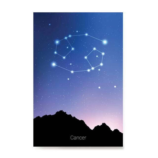 Zodiac Signs, Horoscope Constellations Posters - Poster Printing Wall Art Print For Home Office Decor Cancer - image 1