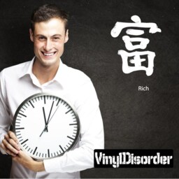 Kanji Rich Wall Decal - Fabric Vinyl Removable & Reusable Kanjiuscolor038Et