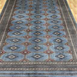 7x10 Flint Gray Bokhara Rug - 2.00x3.00 Bedroom Luxury Area Turkish Fine Quality Afghan - thumbnail 2