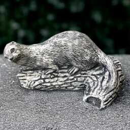 Stone Otter Figurine Concrete River Animal Sculpture Garden Wildlife Decoration Cement Statue Outdoor Yard Ornament Otter Lover Gift - thumbnail 2
